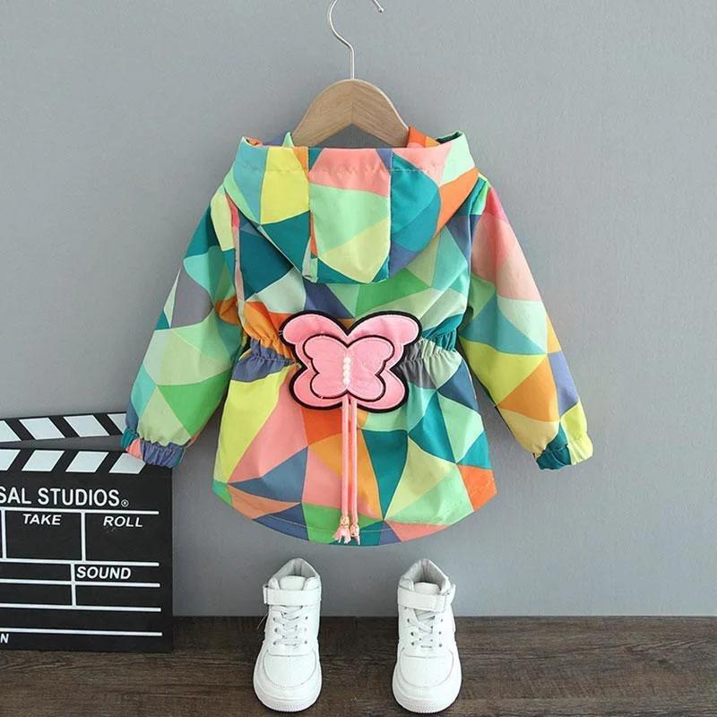 Nouveau lapin filles veste printemps automne à capuche fermeture éclair bébé coupe-vent manteau cade