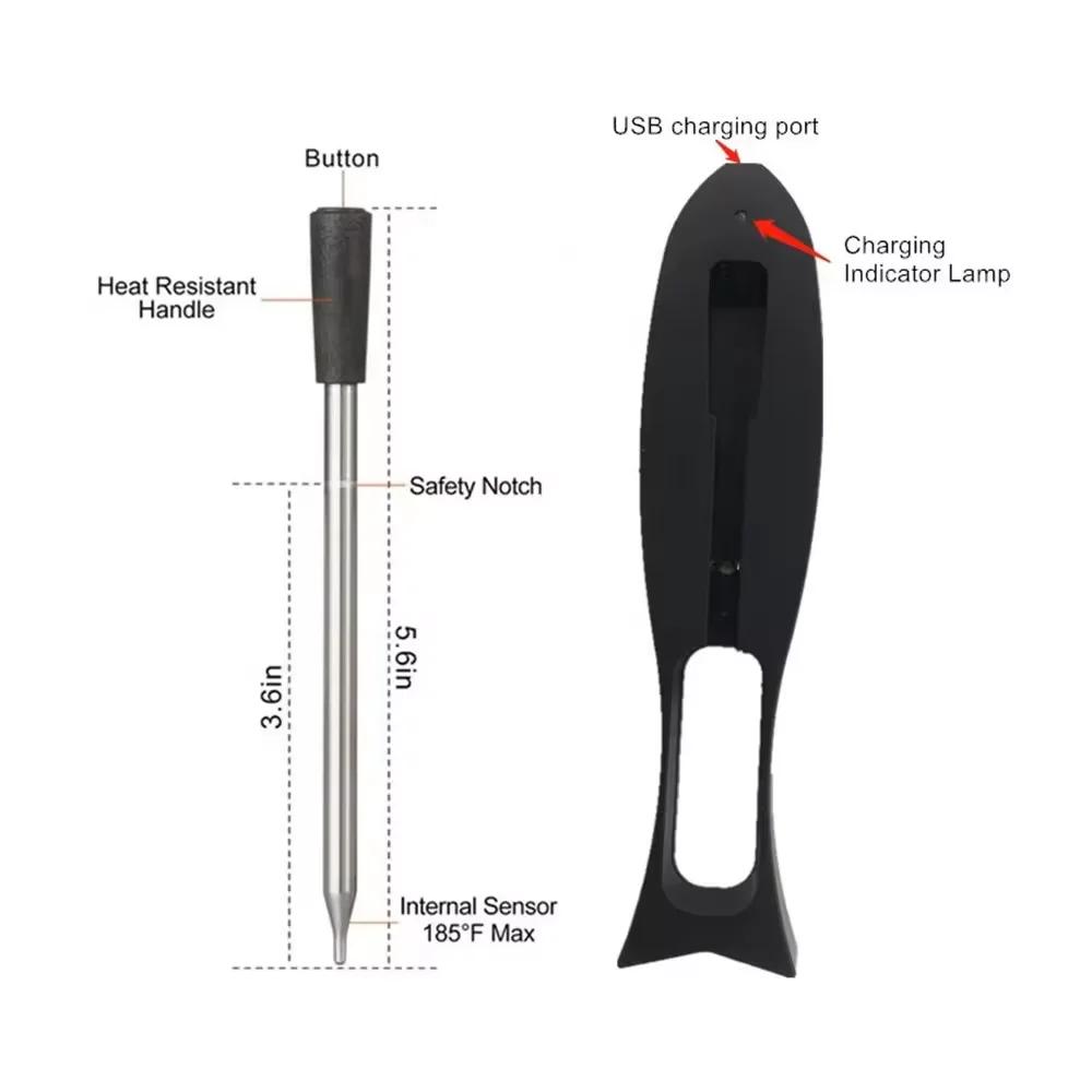 Thermomètre à viande thermomètre à viande sans fil Distance sonde à distance thermomètre avec APP