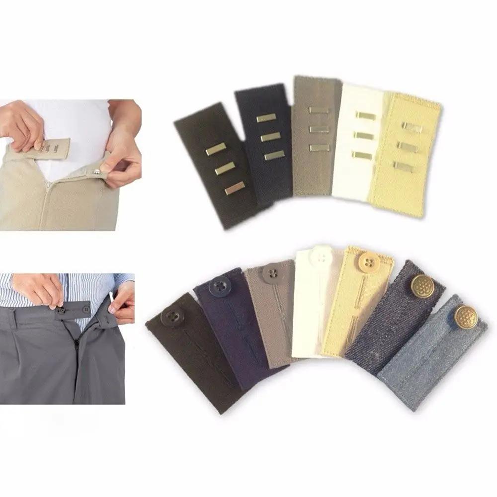 Ceinture d'extension de pantalon unisexe, pantalon serré, jupes en jean, crochets à boutons de mater