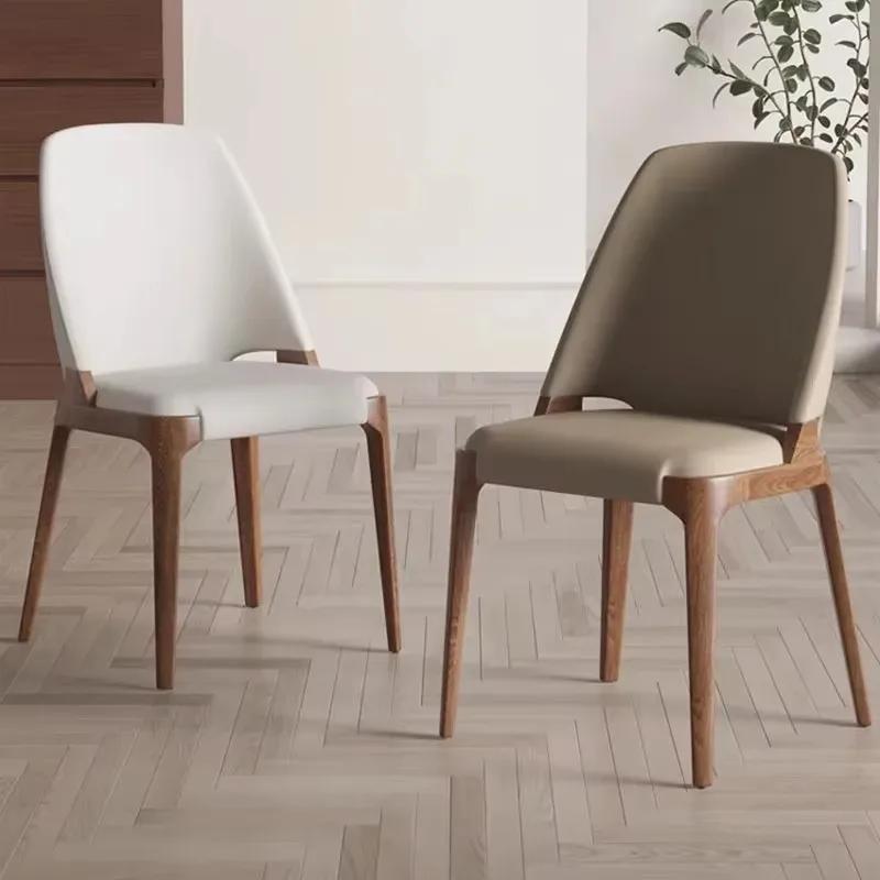 Chaises de salle à manger de luxe modernes, confortables et ergonomiques, en cuir, de styliste, Ense