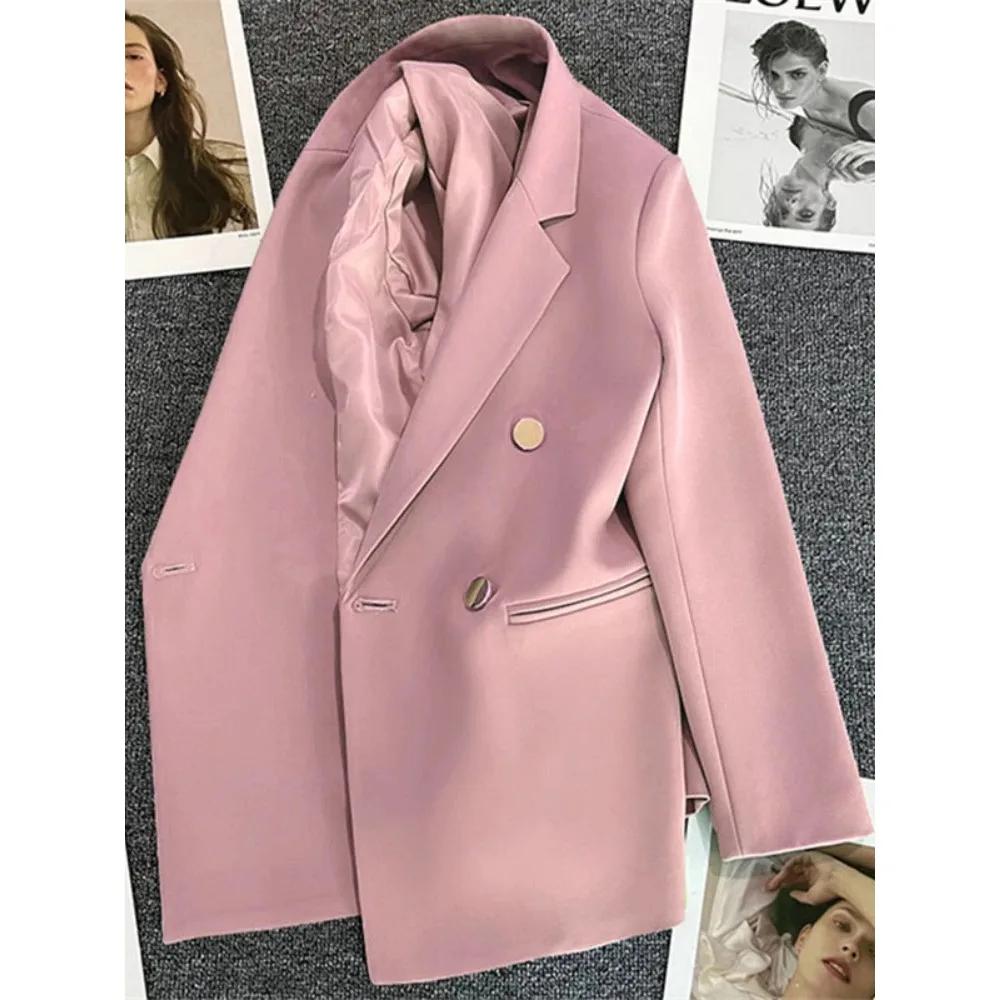 Femmes costume Blazer élégant manteau 2025 printemps automne mode coréenne Blazer luxe Double bouton