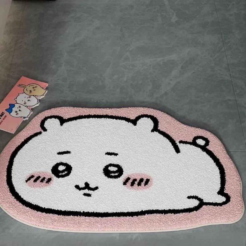 Chiikawa – tapis de sol antidérapant en peluche, dessin animé Hachiware Usagi, pour salle de bain, c
