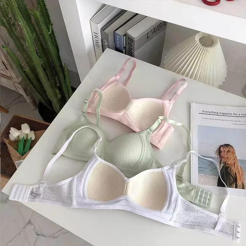 Soutien-gorge pour jeunes filles, 3 pièces, couleurs aléatoires, sous-vêtements pour filles, soutien
