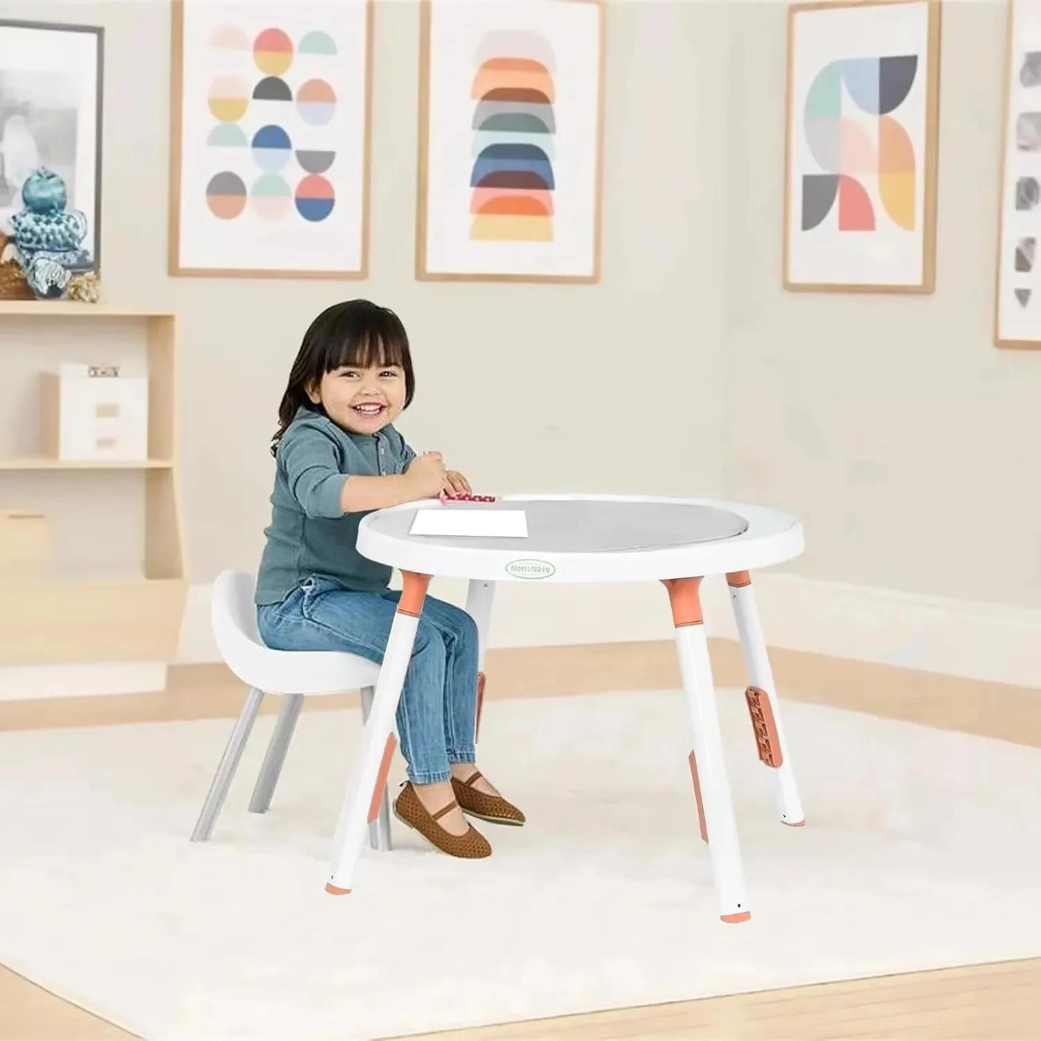 Centre d'activités et table sauteuse 3-en-1 pour bébé avec rotation à 360° ° Siège rotatif et joue