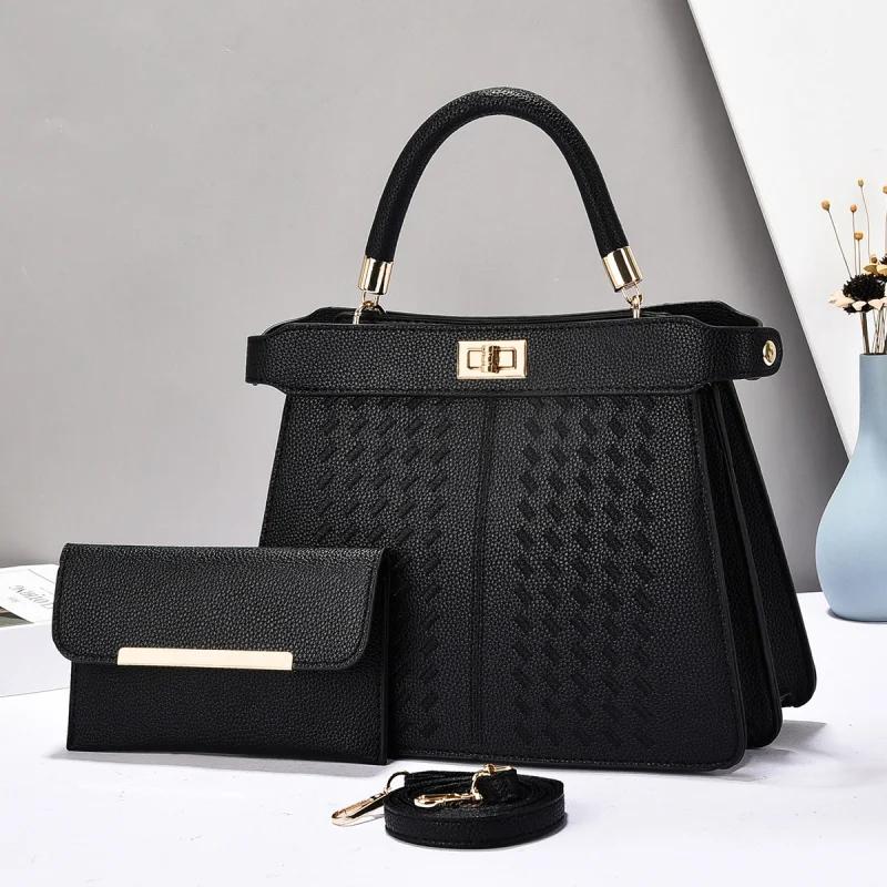 Sac à main en métal tendance pour femmes, sac mère-fille de couleur unie, sac bandoulière polyvalent