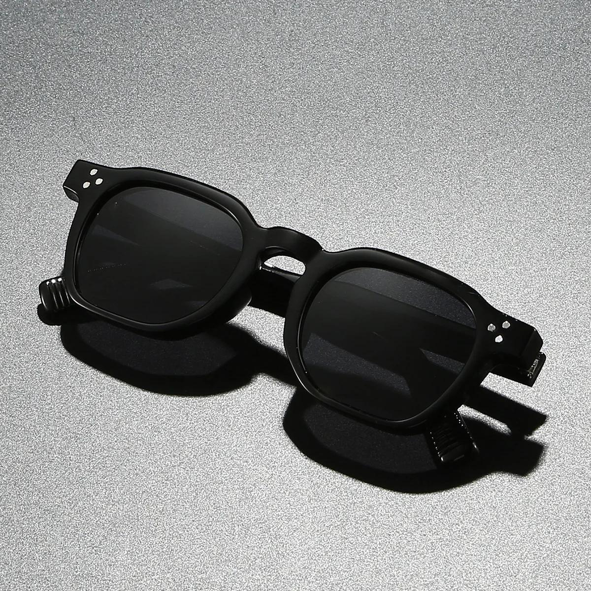 Nouvelles lunettes de soleil polarisées unisexe noyau métallique CP lunettes de soleil carrées Rivet