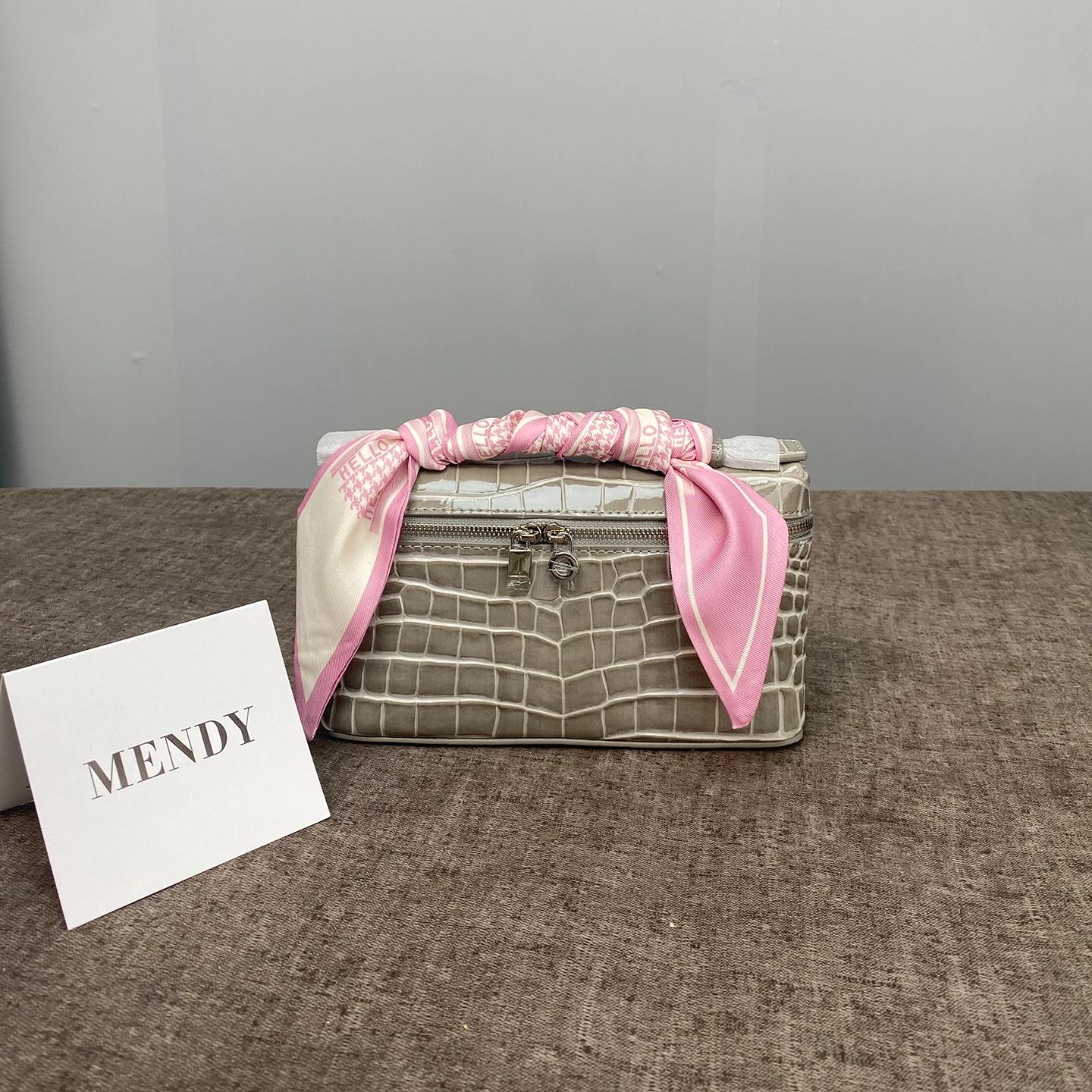 Sac à main en cuir pour femmes, sac à bandoulière de petite taille 19CM, pochette à motif Crocodile,