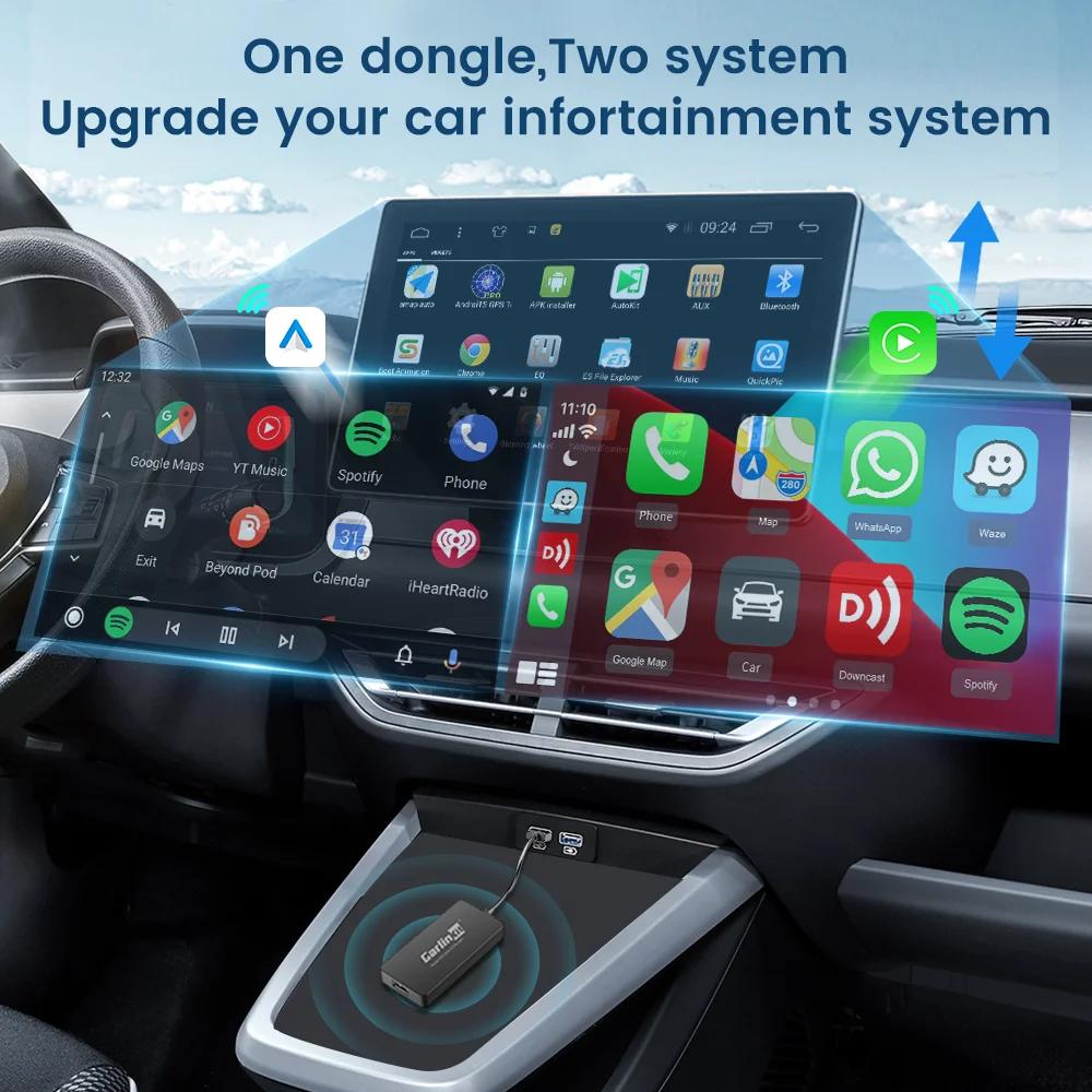 Carlinkit CCPA sans fil Android Auto adaptateur CarPlay sans fil miroir d'écran pour modifier le sys