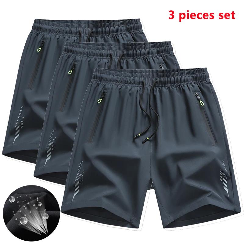 3 pièces nouveaux Shorts de course hommes Shorts de sport de gymnastique séchage rapide entraînement