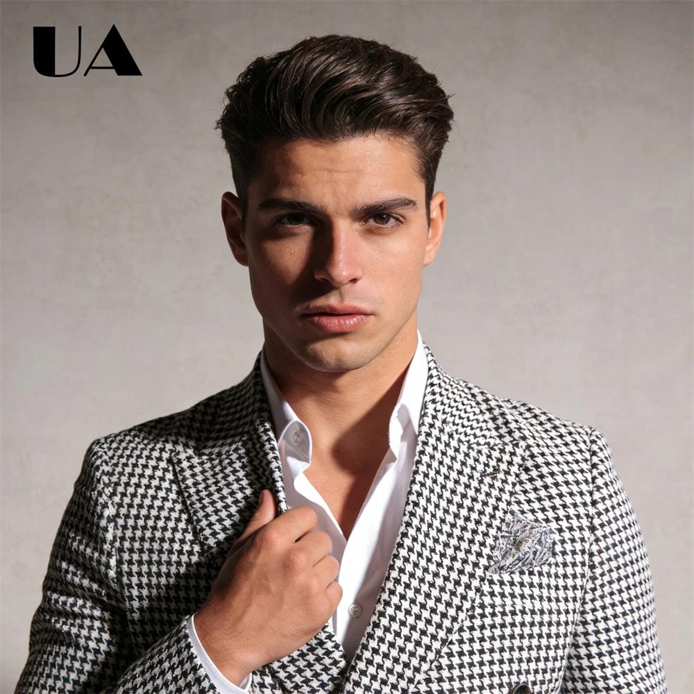 Veste de costume à carreaux Double boutonnage XXS-7XL, grande taille pour hommes, Blazer sur mesure,