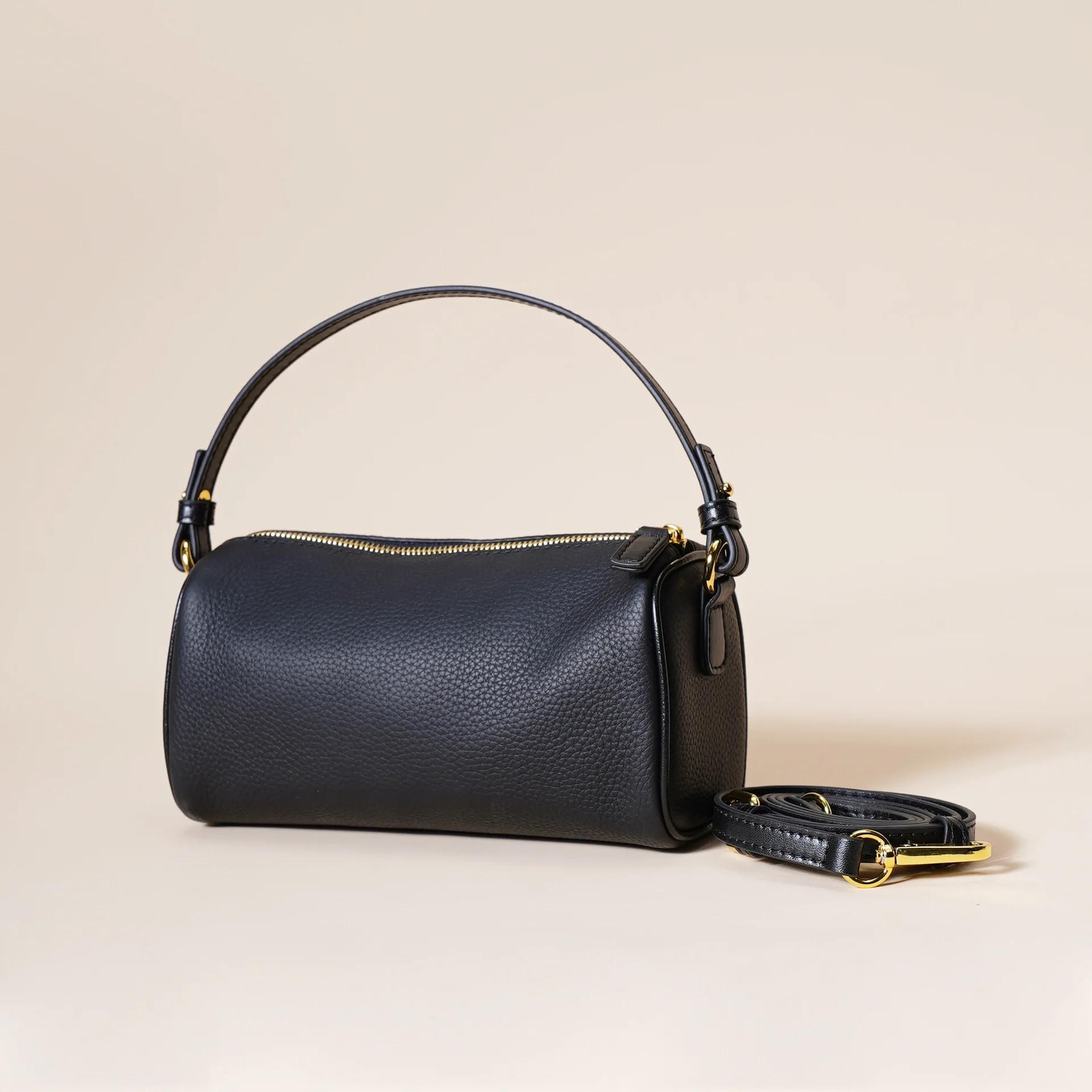 Sac à main en cuir véritable pour femmes, sac à bandoulière simple et élégant, première couche en pe