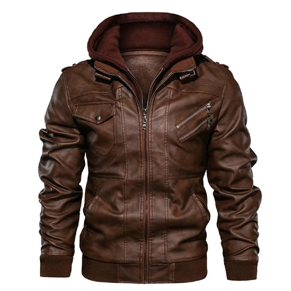 KB nouveaux hommes vestes en cuir automne décontracté moto veste en polyuréthane Biker manteaux en c