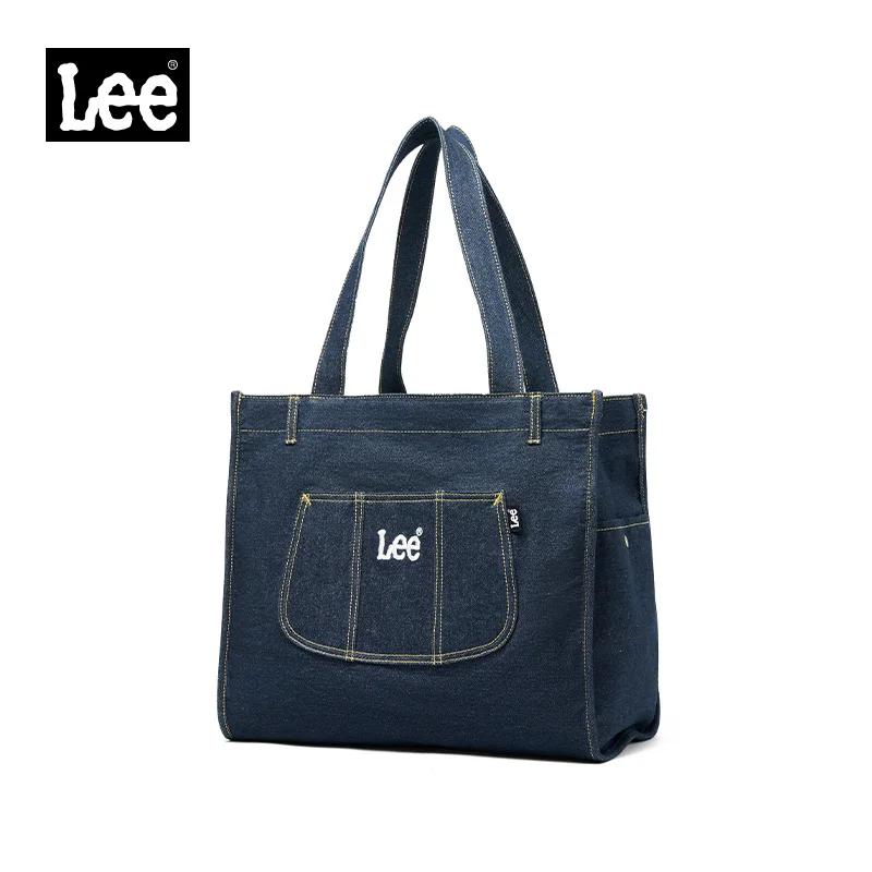 Sac fourre-tout en jean grande capacité LEE à multiples poches pour femme – Tendance, idéal pour le