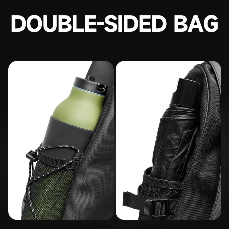 Sac bandoulière MOYYI grand format pour homme, sac à bandoulière imperméable avec boucle réglable, s