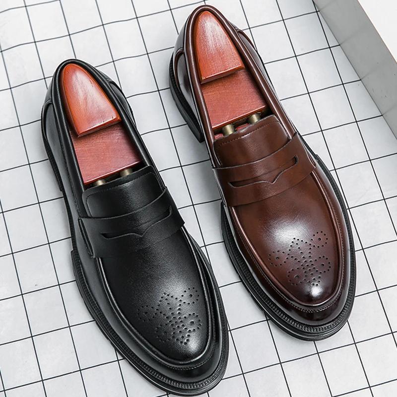 Bureau hommes chaussures habillées classique décontracté chaussures d'affaires pour hommes fête mari