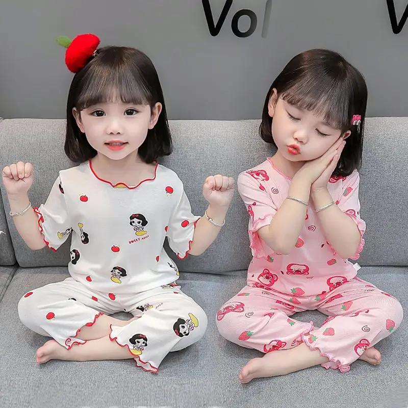 Ensemble de pyjama en coton pour bébé, vêtements de nuit pour enfant en bas âge, vêtements d'intérie