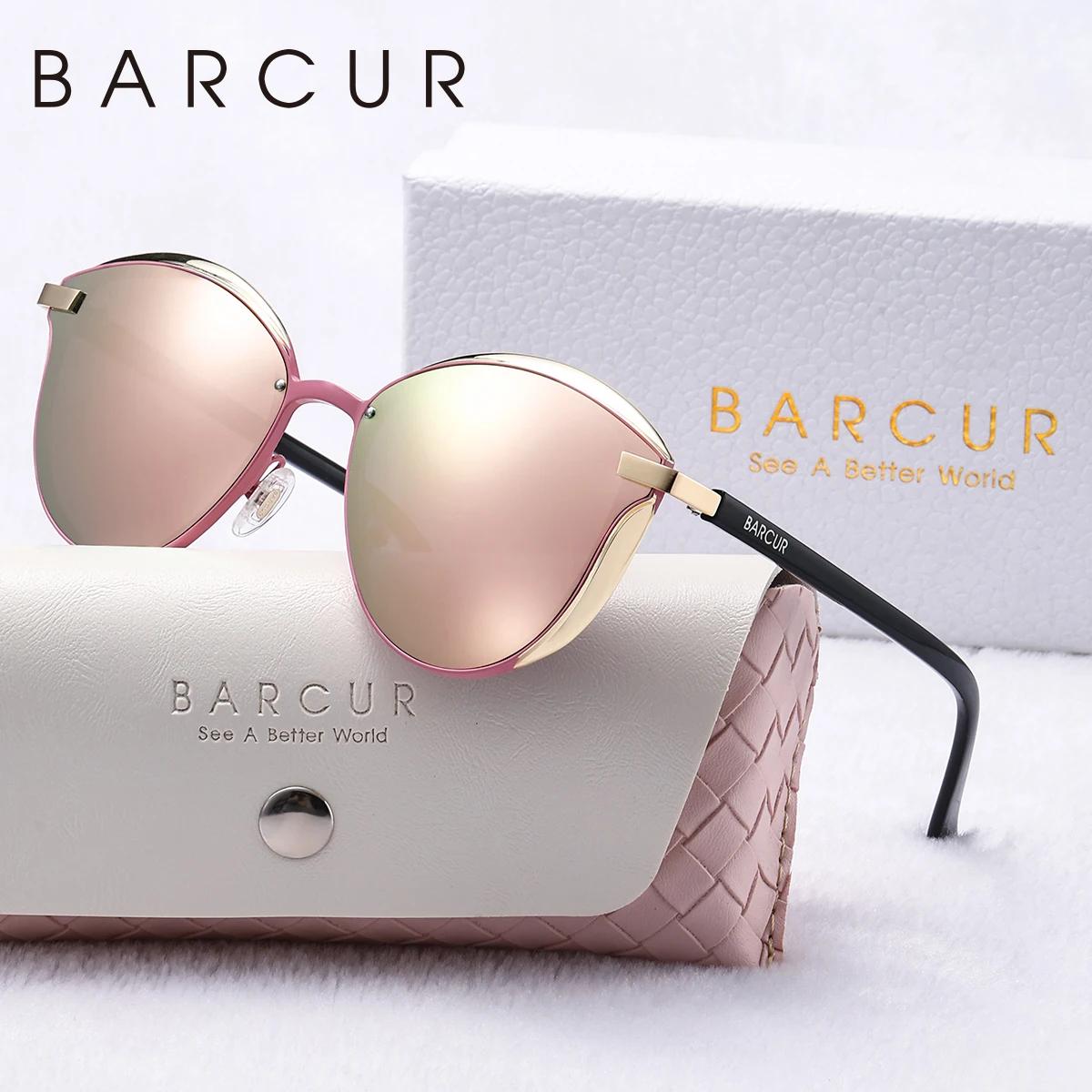 BARCUR Lunettes de soleil exquises de style vacances, montures œil de chat, accessoires de mode rési