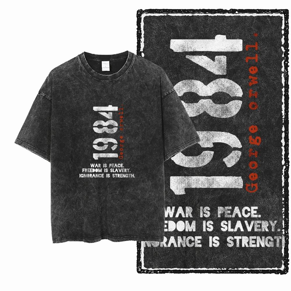 X1-x25 STREE THEME graphique exclusif unisexe coton lavé à l'acide t-shirt Cool Vintage Streetwear h