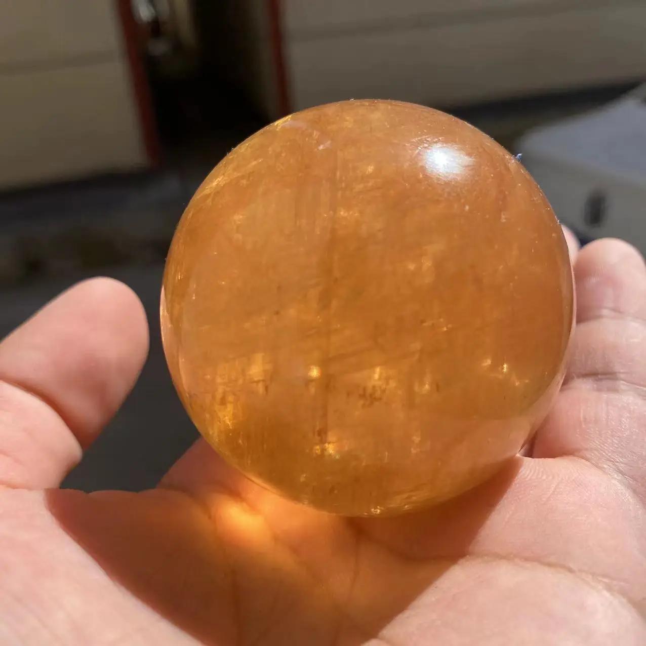 Sphère de cristal de quartz de calcite naturelle, pierre précieuse de guérison, décoration d'intérie