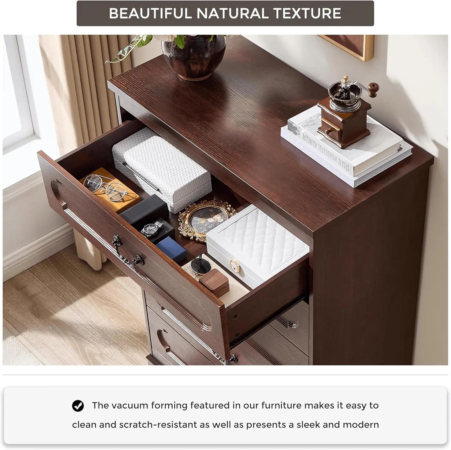 Commode pour chambre à coucher, ferme, commode en bois de cerisier pour chambre à coucher, commodes