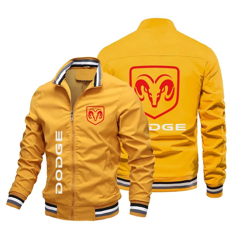 Dodge Logo Cars Summer nouvelle veste bomber décontractée pour hommes, ultra-fine, à fermeture éclai