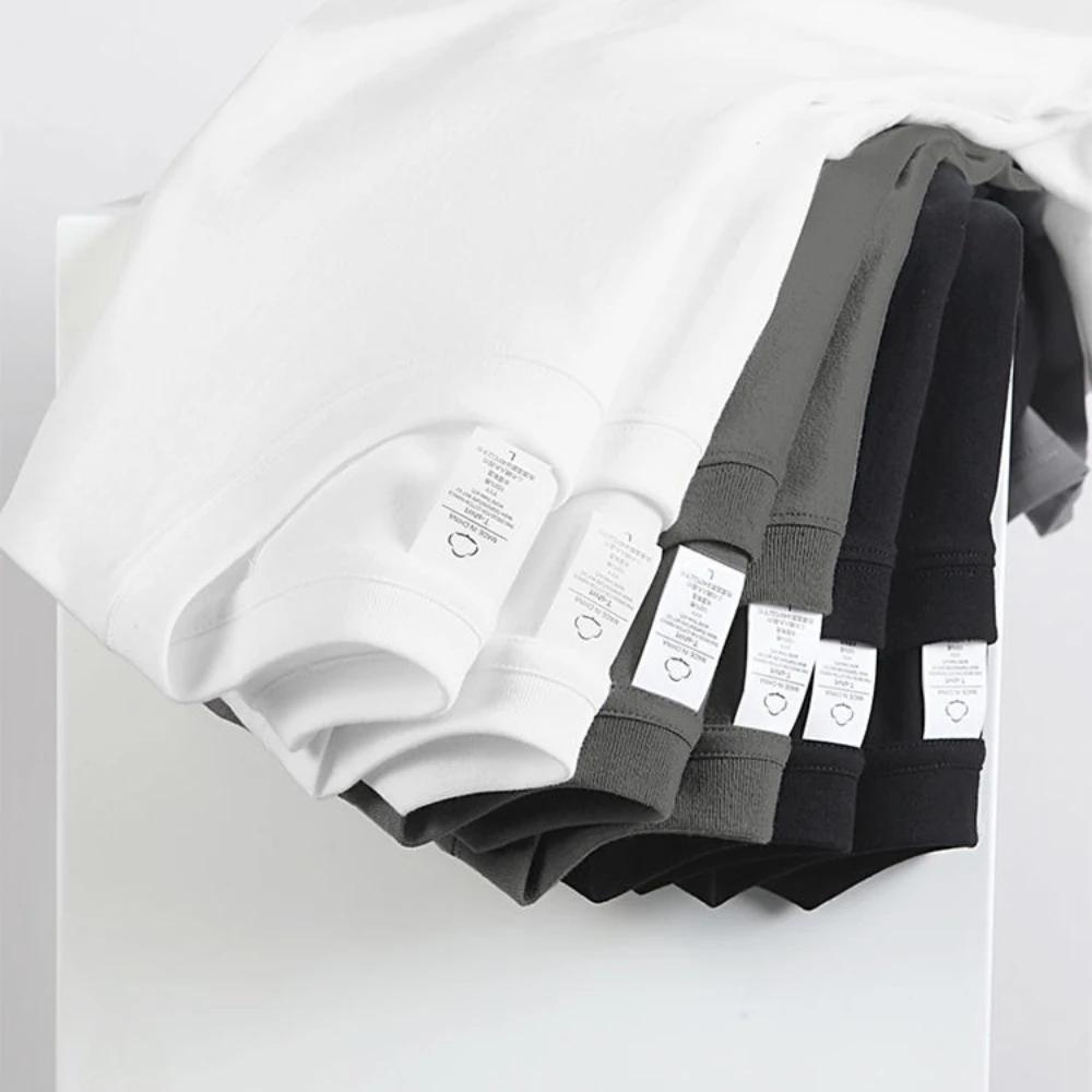 2 pièces 100% coton solide t-shirts hommes et femmes à manches courtes blanc t-shirts décontracté re