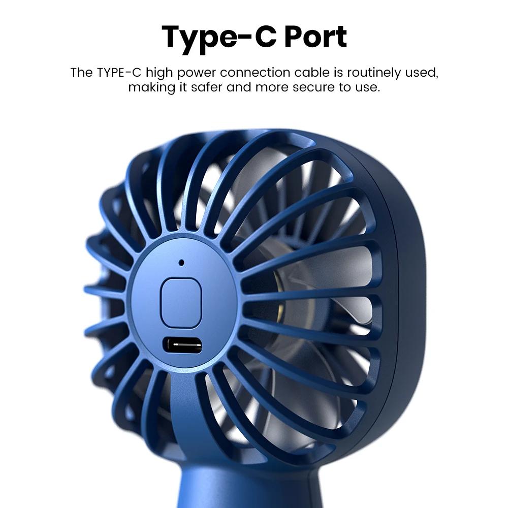 TOPK 1800 mah Mini ventilateur Portable, ventilateur électrique USB 3 vitesses ventilateur portable