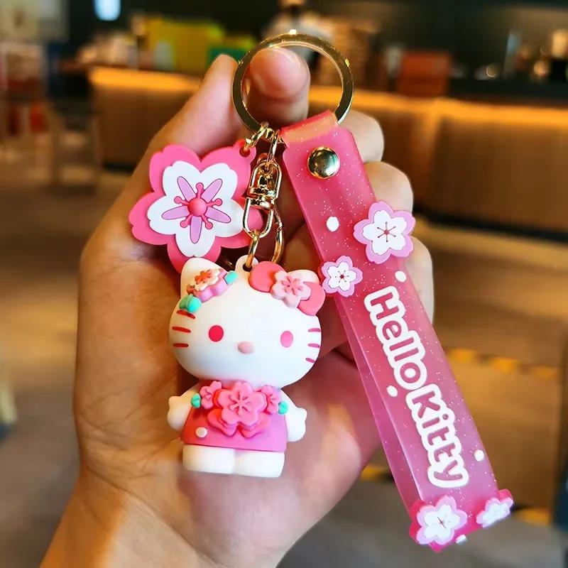 Sanrio Hello Kitty sac pendentif porte-clés dessin animé Kuromi cannelle mélodie peluche poupée sac