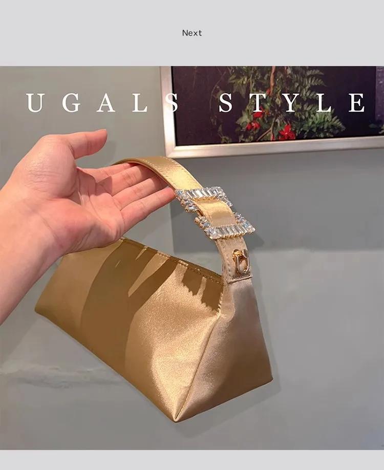 Sac à main carré en satin pour femme, paillettes, biscuits, diamant, sac à main de soirée, pochette