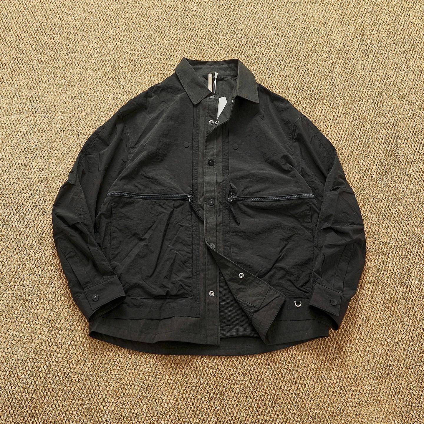 Veste à revers deux pièces pour hommes, nouveau manteau Cargo ample et décontracté, Vintage japonais