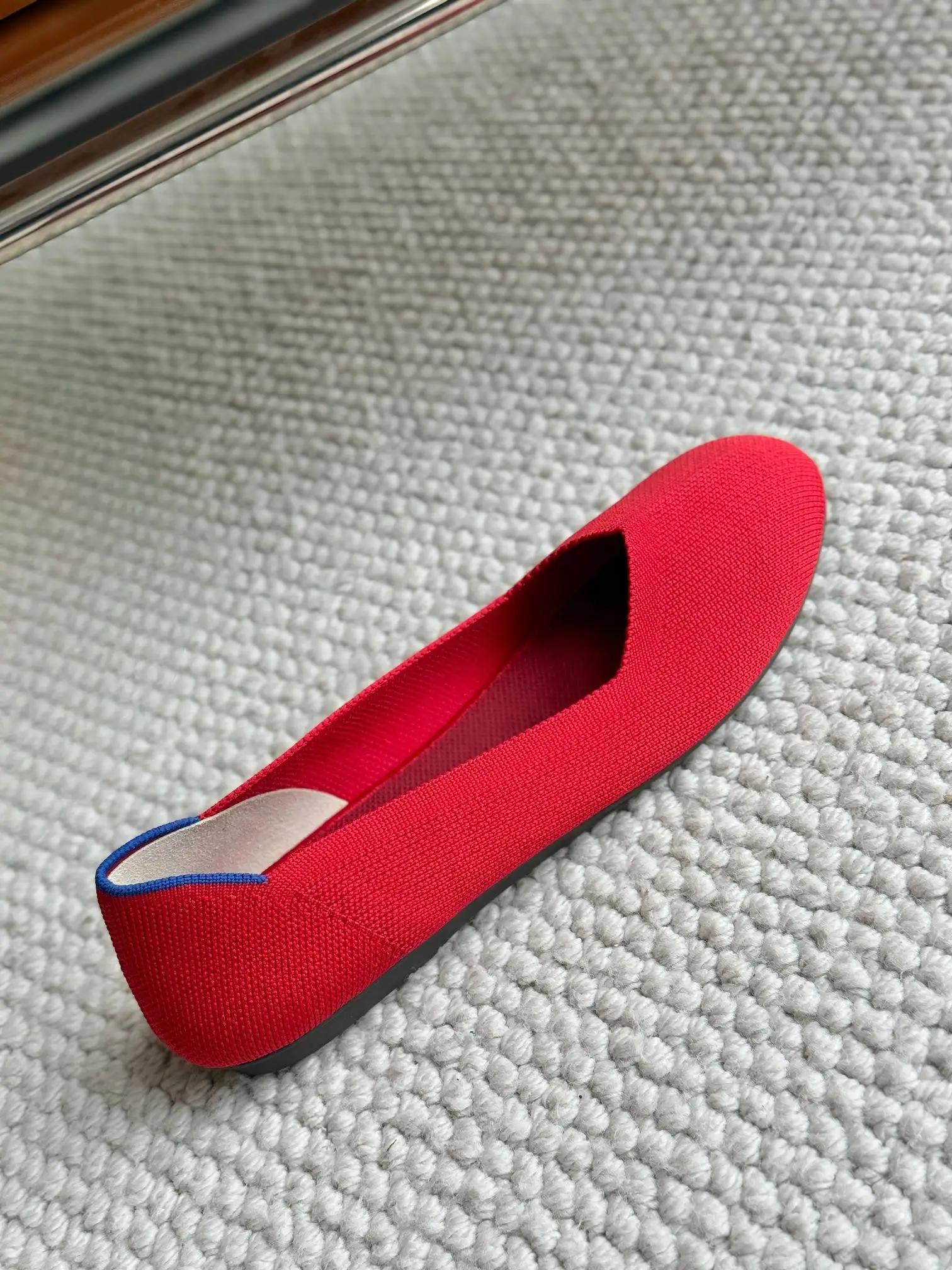 Maggie's Walker – chaussures plates tricotées à bout rond pour femmes, extensibles, classiques, conf