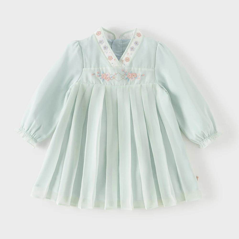 Robes en maille pour enfants Dave Bella, vêtements à manches longues pour filles, automne-printemps,