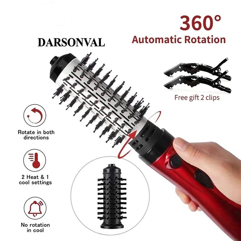 2 têtes remplaçables, flux d'air rotatif à 360 degrés, brosse à Air chaud, lisseur, bigoudi, volumat