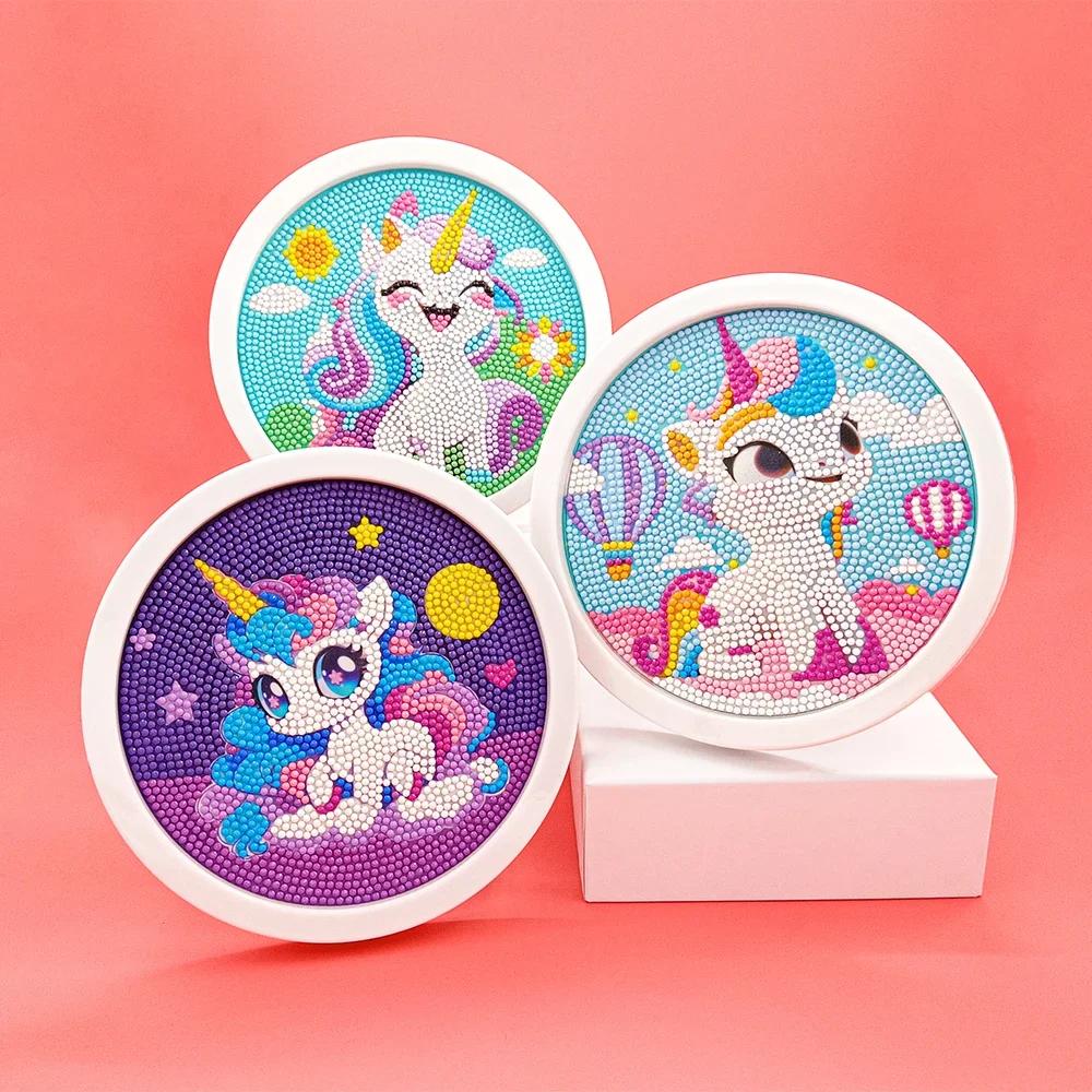 Ensemble de peinture diamant licorne mignonne pour débutant, ensemble de peinture diamant 5D à faire