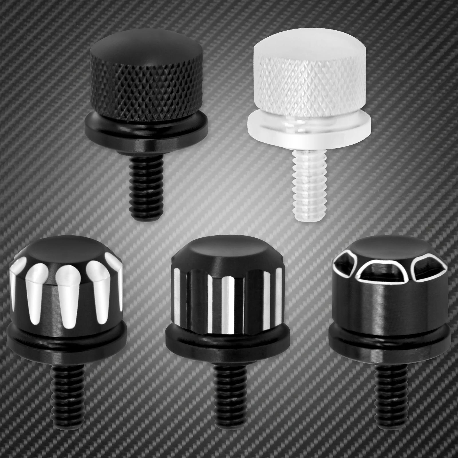 Vis de languette de boulon de siège de moto noir/Chrome, pour Harley Touring Road King Street Glide