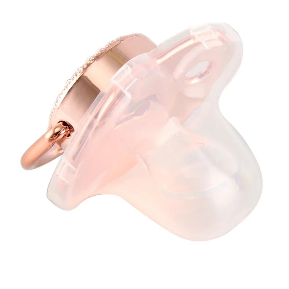 26 lettres bébé attache-sucette or Rose Bling porte-sucette Silicone sucette mamelon factice bébé do