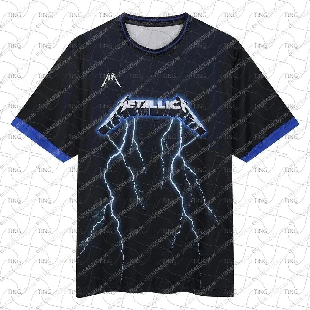 T-shirt unisexe surdimensionné respirant à séchage rapide avec impression 3D du groupe de metal « Ri