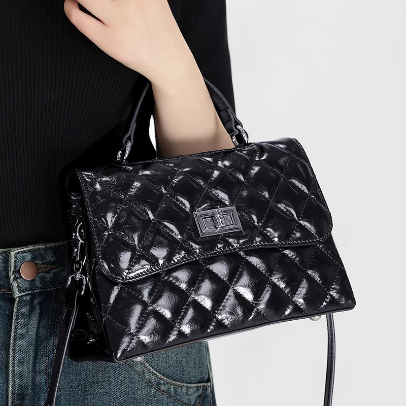 Sacs à bandoulière en cuir de vache véritable pour femmes, sacoche de téléphone portable, sac sous l