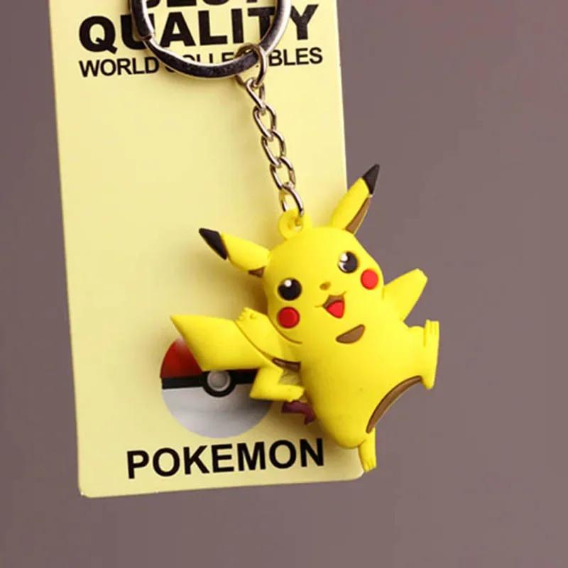 Porte-clés Pokemon Pikachu, jouet figurine d'action, dessin animé Kawaii, mode Charmander Psycanard,