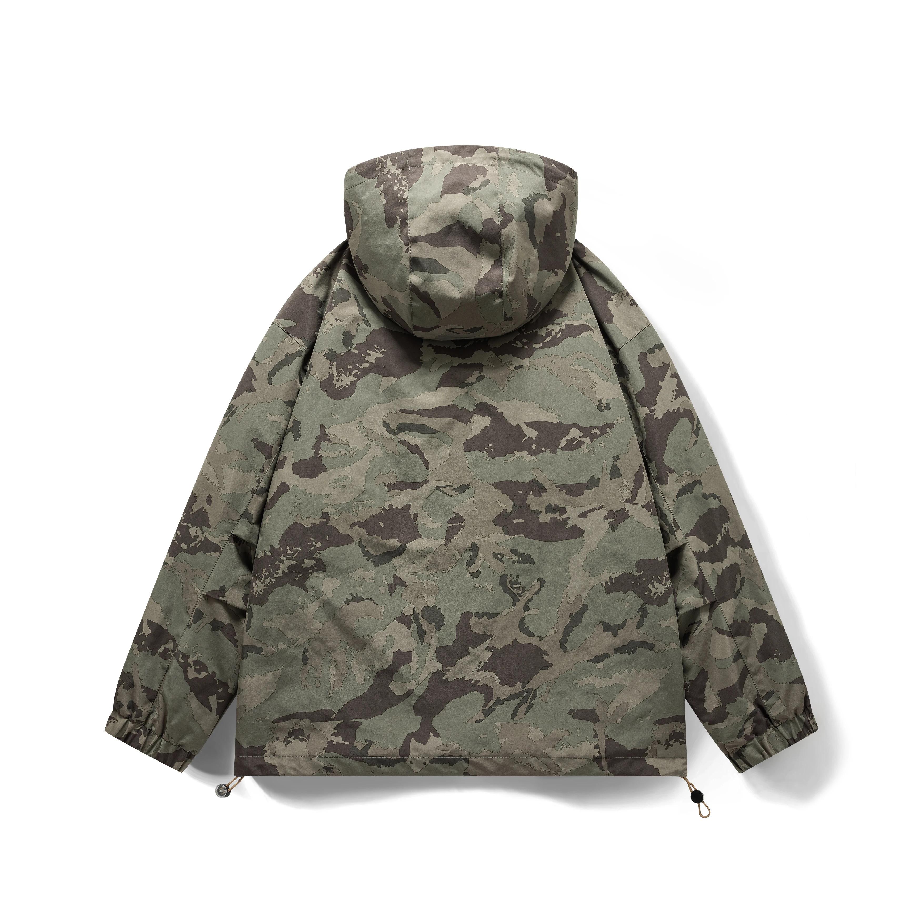 Veste à capuche de Camouflage pour hommes, vêtements d'extérieur tendance américains, Sports de plei