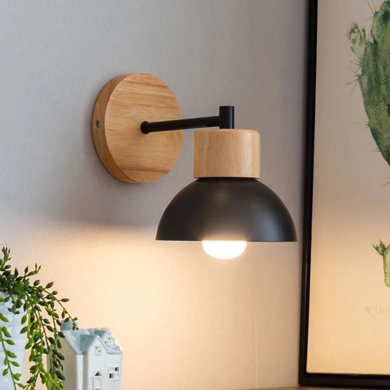 Applique Murale LED en Bois au Design Nordique Créatif, Luminaire Décoratif d'Nik, Idéal pour une Ch