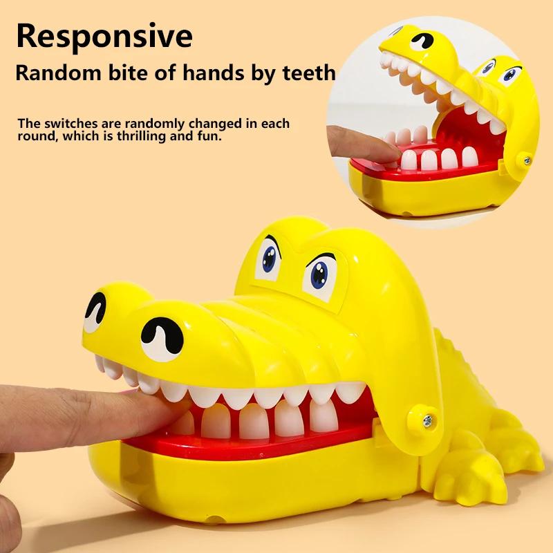 Jouet de pincement Crocodile pour enfants, jeux de famille classiques, méfait, jeux porte-bonheur po