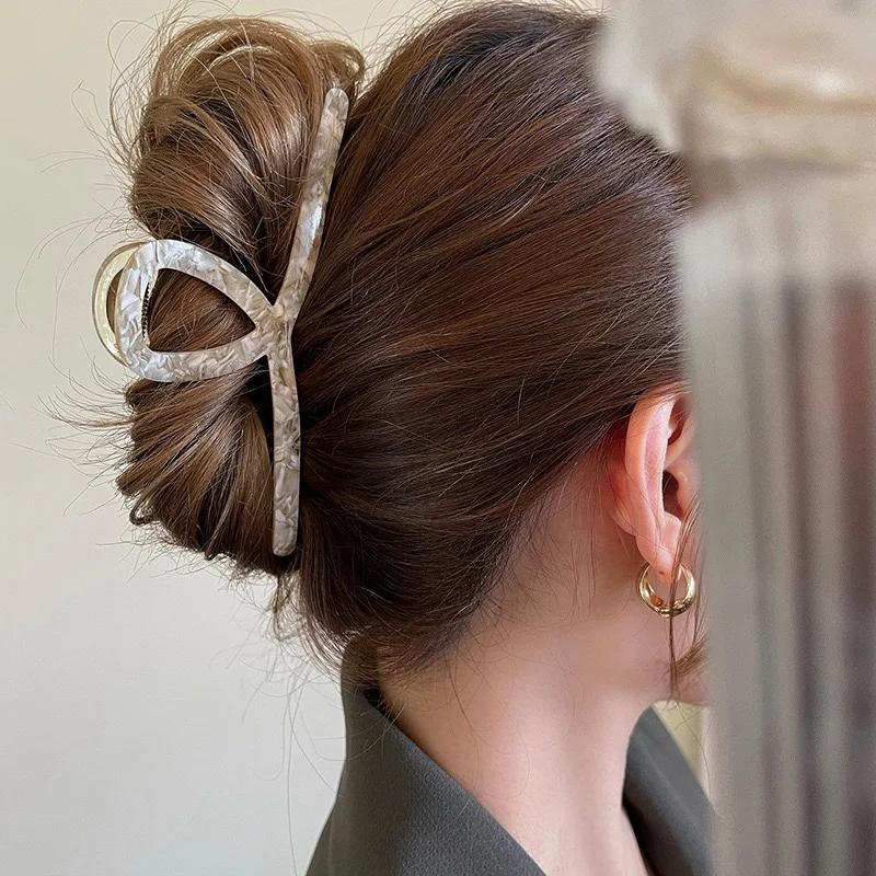 Pinces à cheveux versisées – grandes pinces à cheveux élégantes et mignonnes pour femmes, Barrette f