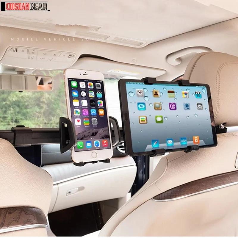 360 ° Support de siège de téléphone de voiture, support d'oreiller arrière, supports rotatifs deux