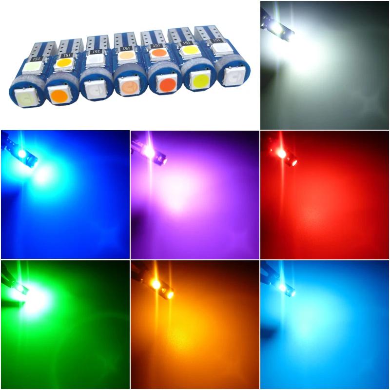 Ampoule Led T5 pour tableau de bord, lampe de voiture, W3w w1.2 w 12v, lumières Canbus chauffantes,