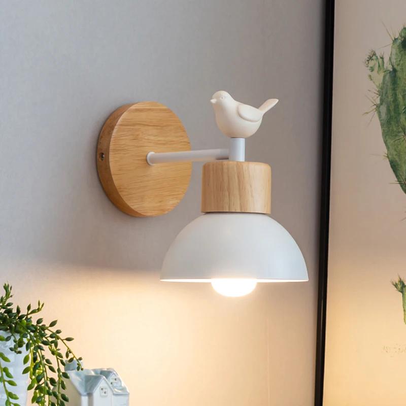 Applique Murale LED en Bois au Design Nordique Créatif, Luminaire Décoratif d'Nik, Idéal pour une Ch