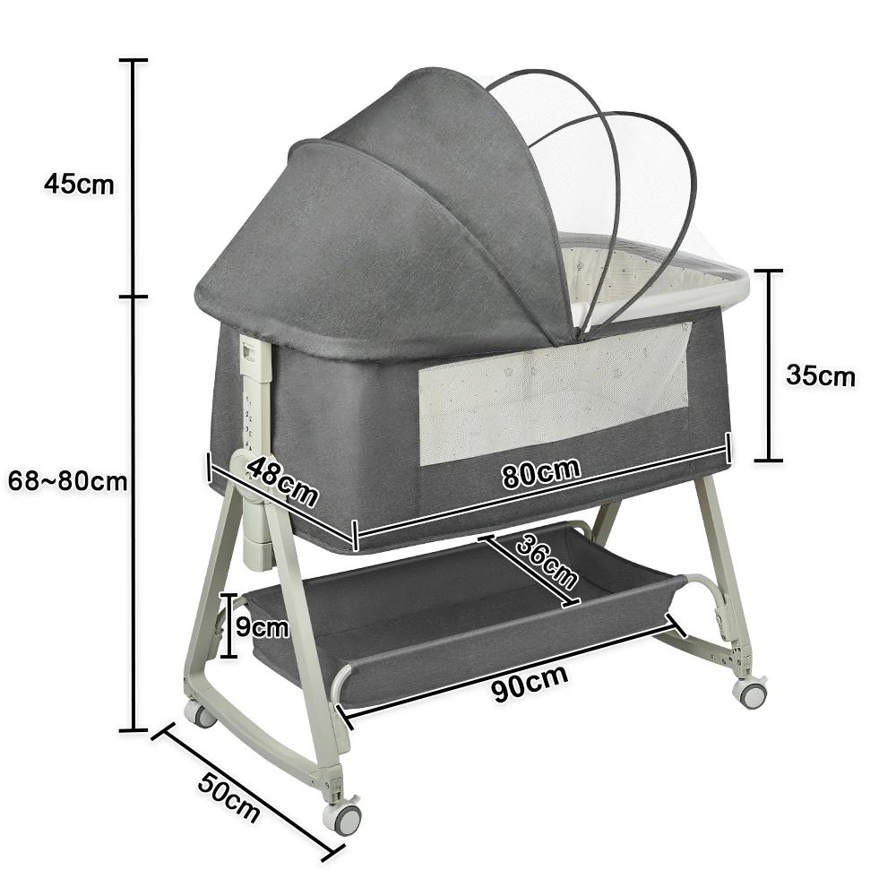 Lit Bébé Indépendant, Cododo avec Matelas, Co-Sleeping, du Nouveau-né à 25 kg. Hauteur et Inclinaiso