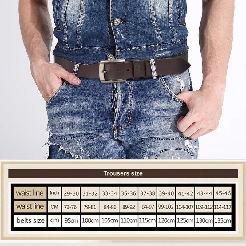 Ceinture en cuir véritable pour hommes, de haute qualité, de luxe, de styliste, en peau de vache, à