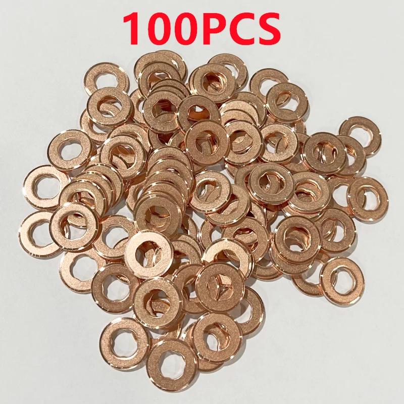 Buse d'injecteur en cuivre, 100 pièces, rondelle F00VC17504 F00VC17503 F00VC17502, joint de pulvéris