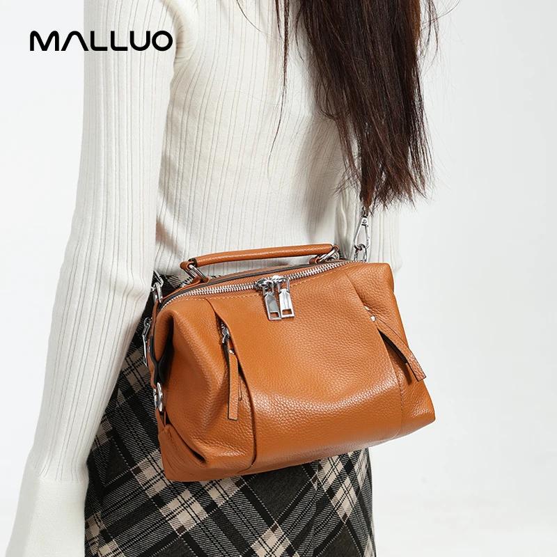 Sac à main en cuir de vachette véritable pour femme, sac à bandoulière monochrome pour femme, sac à
